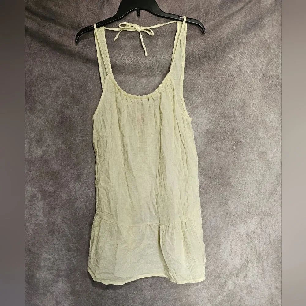 Junior's Flounce Mini Cover Up Dress Medium (4-6)